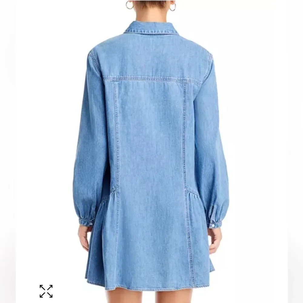 NEW Veronica Beard Chaia Denim Dress Iceberg Size 10 - Picture 6 of 13